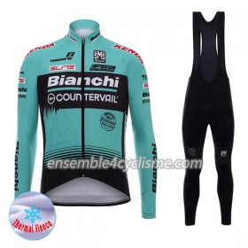 Tenue Maillot M/L + Collant à Bretelles 2017 Bianchi Countervail Hiver Thermal Fleece N001